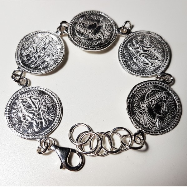 Pulsera monedas romanas plata