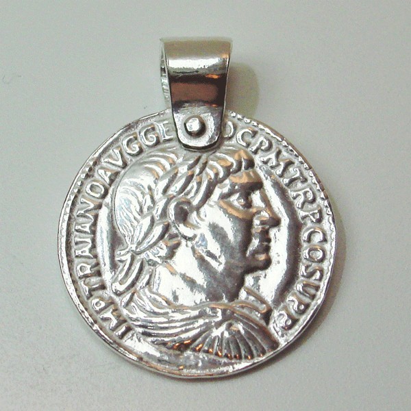 Colgante moneda romana plata